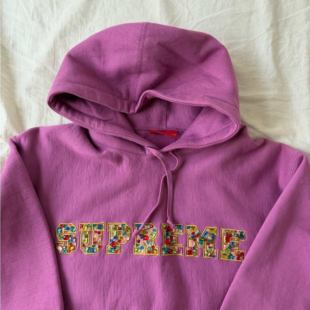 Supreme Red Tag Purple Sweatshirt